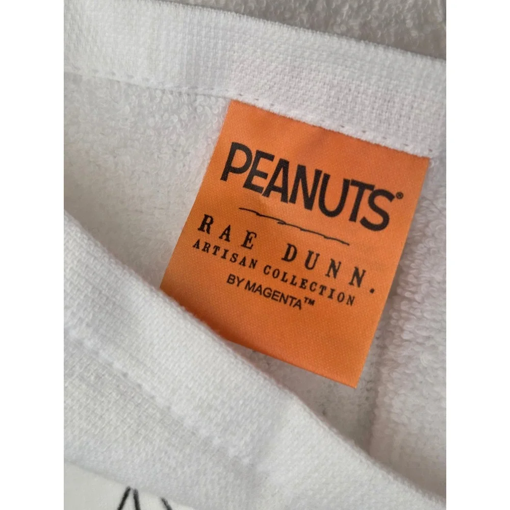 Rae Dunn Peanuts Snoopy Spooky Season Halloween Kitchen Towels 2 Pack White New